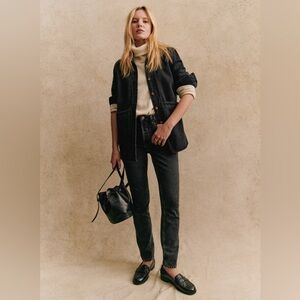 Sézane Will Jacket, washed black, medium